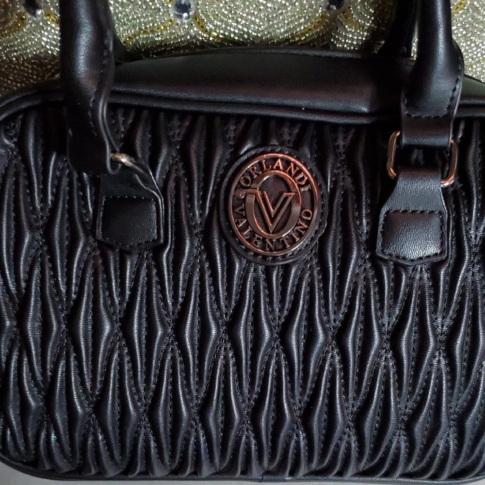 Valentino Orlandi Black Quilted Women's Bag